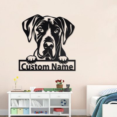 Personalized Great Dane Dog Pet Metal Sign - Great Dane Merch